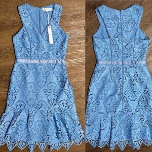 Adelyn Rae Damion Sleeveless eyelet Dress Periwinkle size S Small NWT